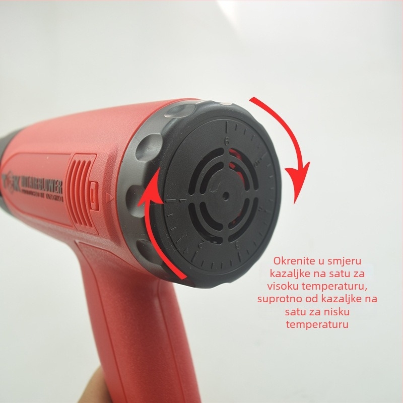 TGK-HG6618ES Industrijski pištolj za toplinski zrak s digitalnim zaslonom temperature i regulacijom, za toplinsko skupljanje, zavarivanje i nanošenje zaštitnog filma s bojom