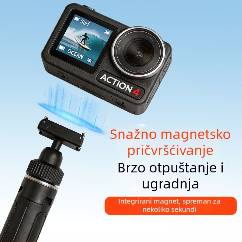 Teleskopska produžna šipka s magnetskim gimbal nosačem za DJI Action kamere (Action6/5Pro/4/3)