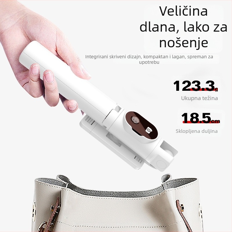 P20 Bluetooth Selfie Stick s integriranim držačem za telefon, stolni stativ za live streaming i kratke video snimke