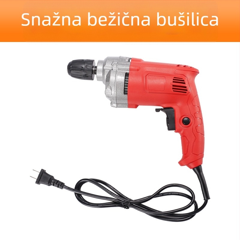 Plug‑in bušilica s pistol-grip ručkom i kladivom, višenamjenska električna bušilica za drvo, metal i beton