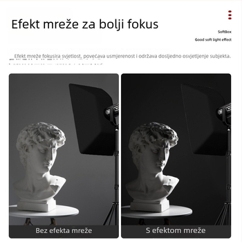 Kvadratni softbox 60x90 cm s Bowens mountom za livestream, difuzor s mrežom za studijsku fotografiju