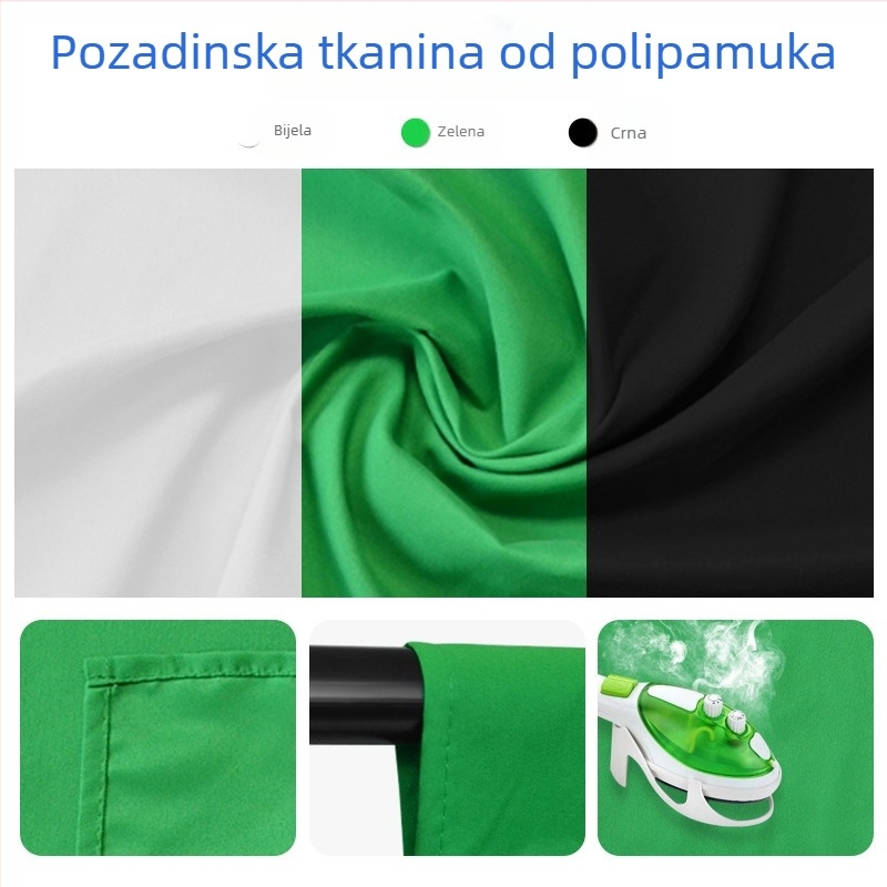 Set za studijsko osvjetljenje: umbrella za meko osvjetljenje, okvir pozadine, zeleni zaslon i kutija za meko svjetlo – kontinuirano osvjetljenje