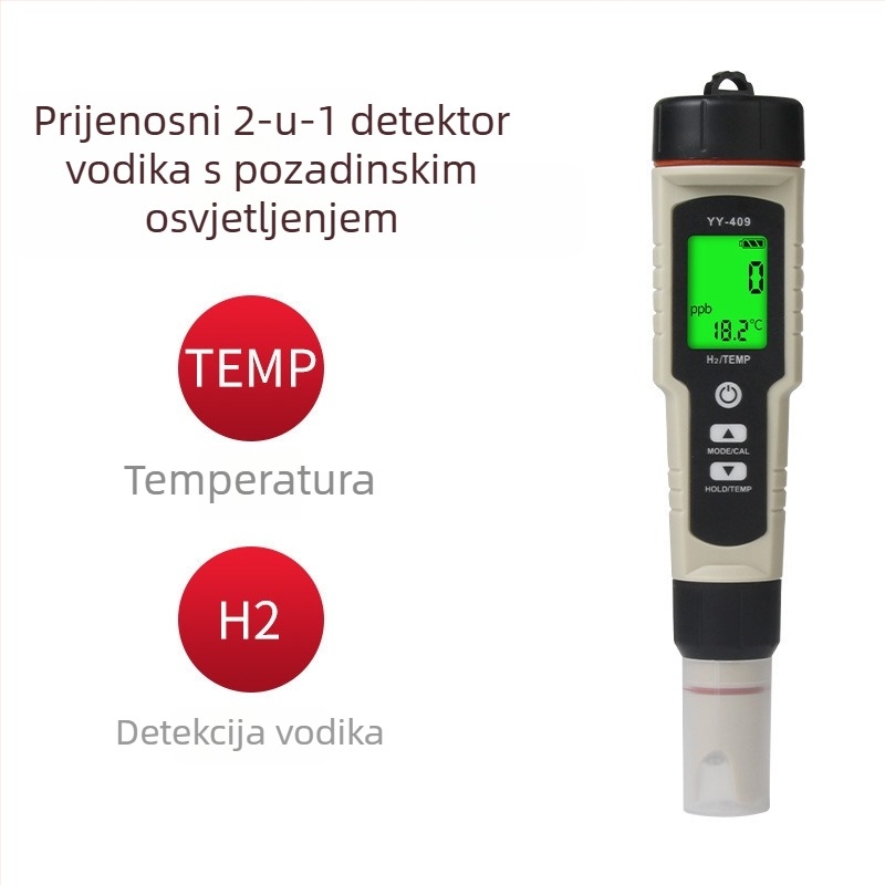 Višestruki parametarski tester za vodu: pH, ORP i sadržaj vodika