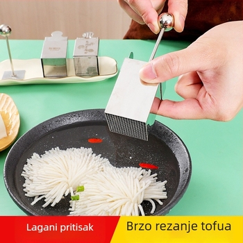 Nož za tofu s motivom krizanteme za rezanje cvijeća i ribanje tofua, 304 nehrđajući čelik, kuhinjski alat