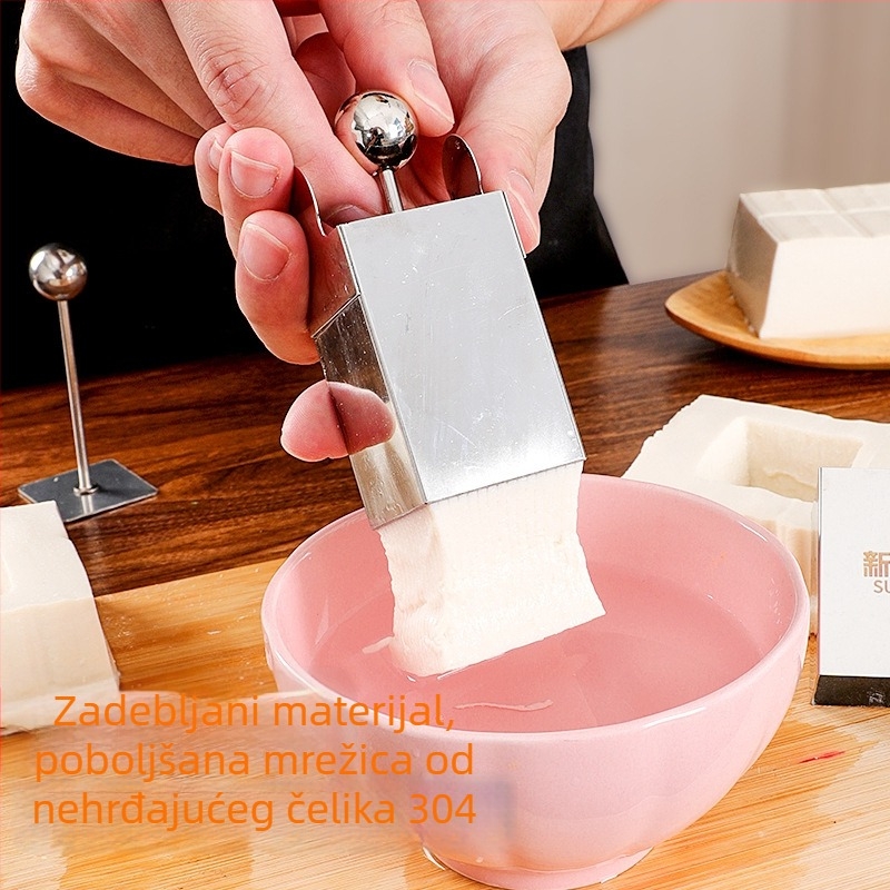 Nož za tofu s motivom krizanteme za rezanje cvijeća i ribanje tofua, 304 nehrđajući čelik, kuhinjski alat