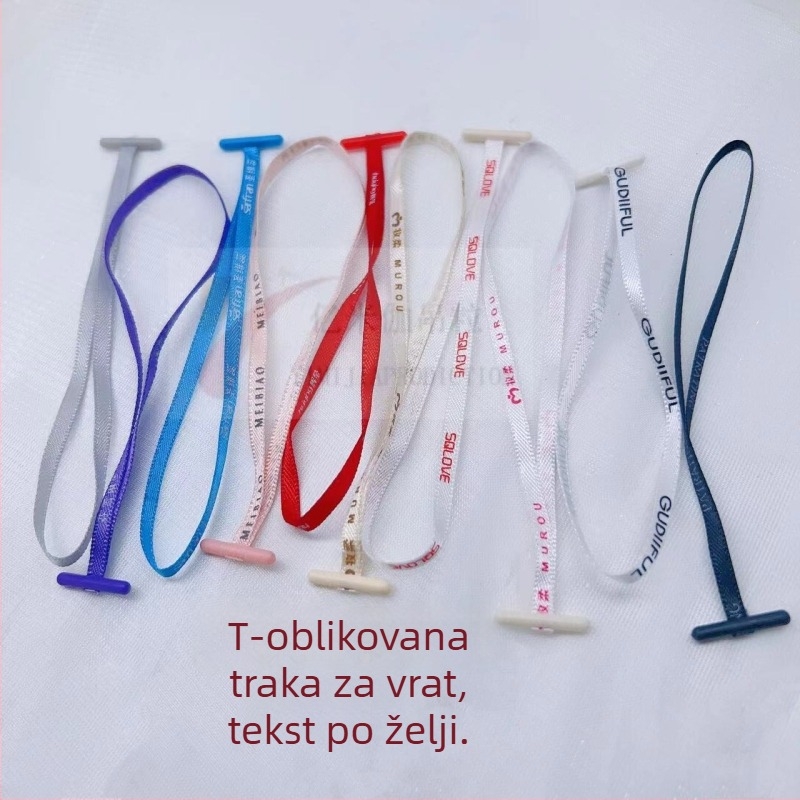 Moderna, visokokvalitetna traka s privjeskom i trakom za odjeću – dekorativna satenska traka, etiketa i logo za odjeću