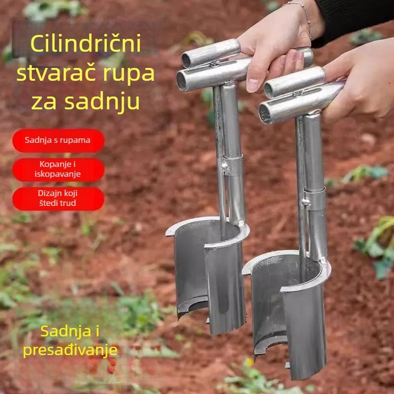 Jači transplantator sadnica, alat za kopanje rupa i premještanje zemlje za presađivanje kukuruze, dinje i povrća