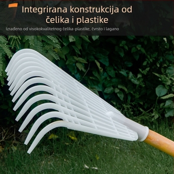 Plastična grablja za vrt s dugom drškom, višefunkcionalna