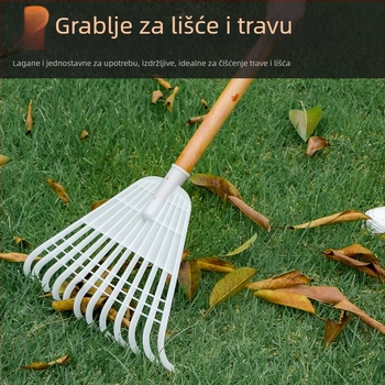 Plastična grablja za vrt s dugom drškom, višefunkcionalna