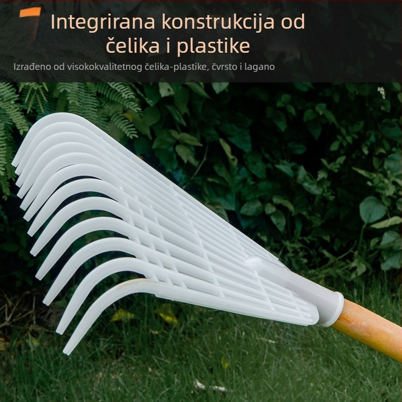 Plastična grablja za vrt s dugom drškom, višefunkcionalna