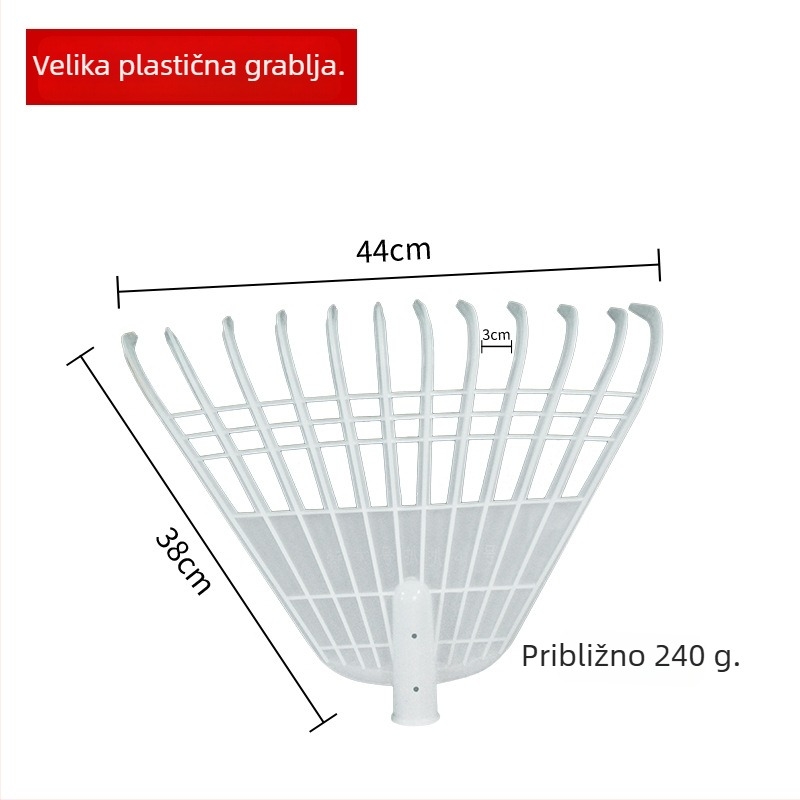 Plastična grablja za vrt s dugom drškom, višefunkcionalna