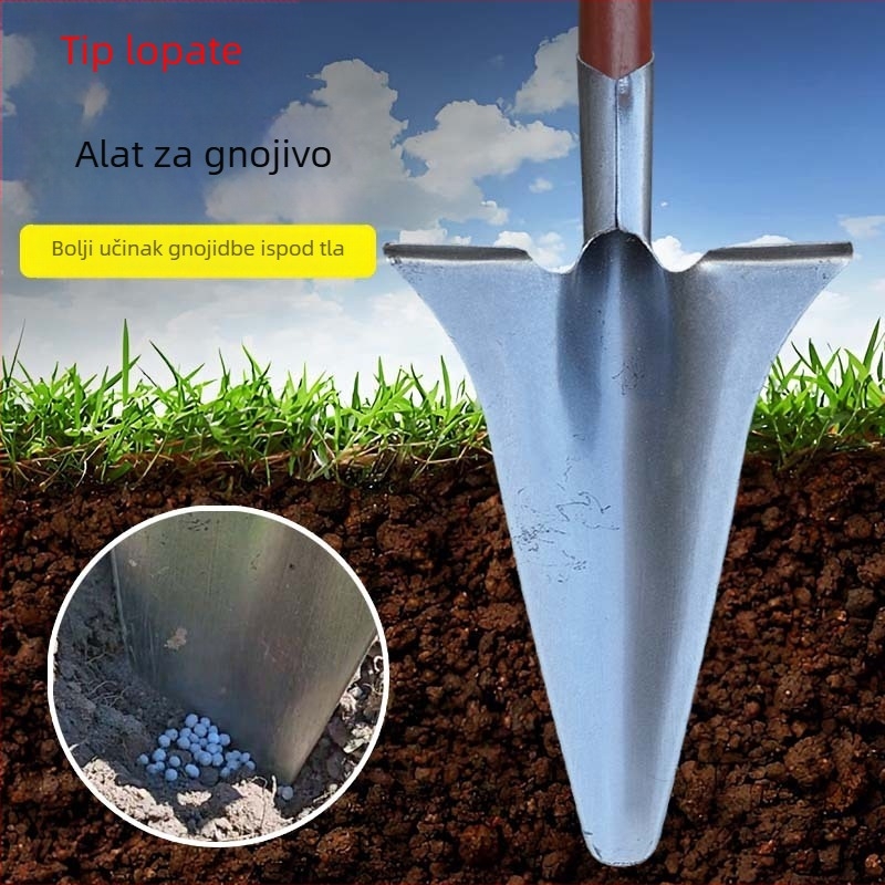 Ručni alat za gnojidbu tvrdog tla, višenamjenska lopata za gnojidbu voćnjaka