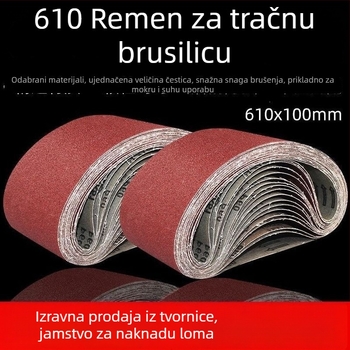 Brusna traka 610x100 za tračnu brusilicu – Poliranje drva i metala, otporna na habanje