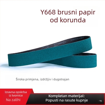 Abrasivna traka od cirkonij-korunda, 2100×50 mm, za obradu metala i poliranje nehrđajućeg čelika