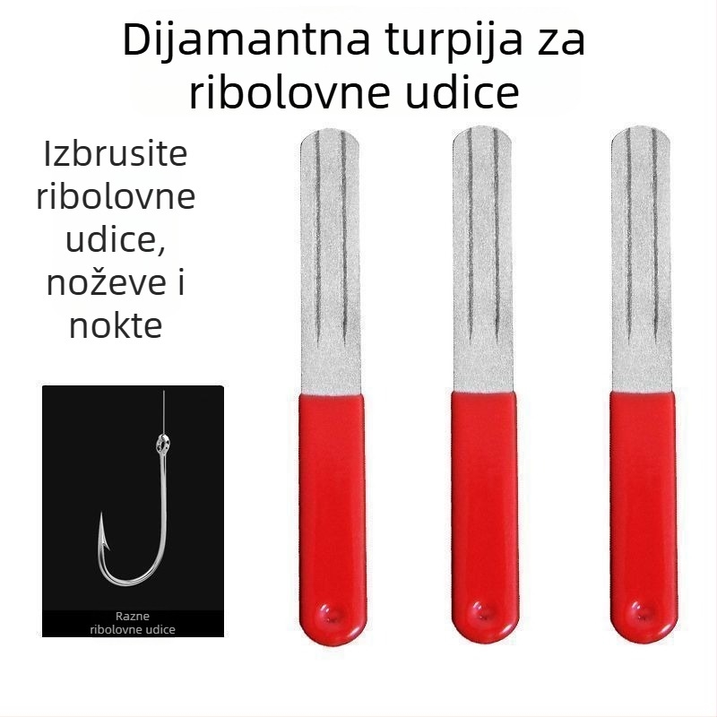 Dijamantni oštrač za udice – pila i brusni kamen za udice i mamce