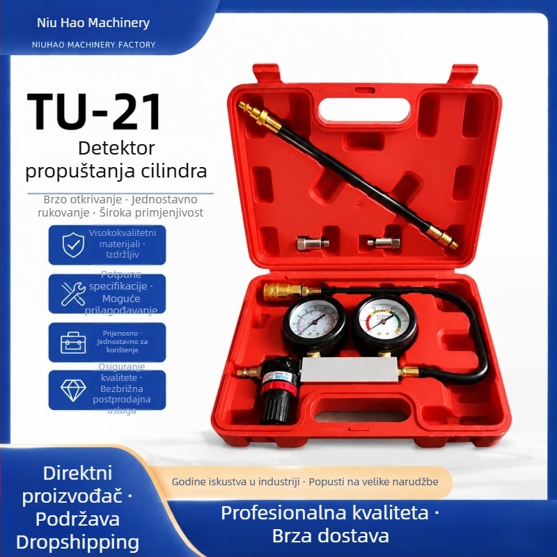 TU-21 tester curenja cilindra, oprema za ispitivanje ulja motora i mjerač kompresije, alat za popravak automobila