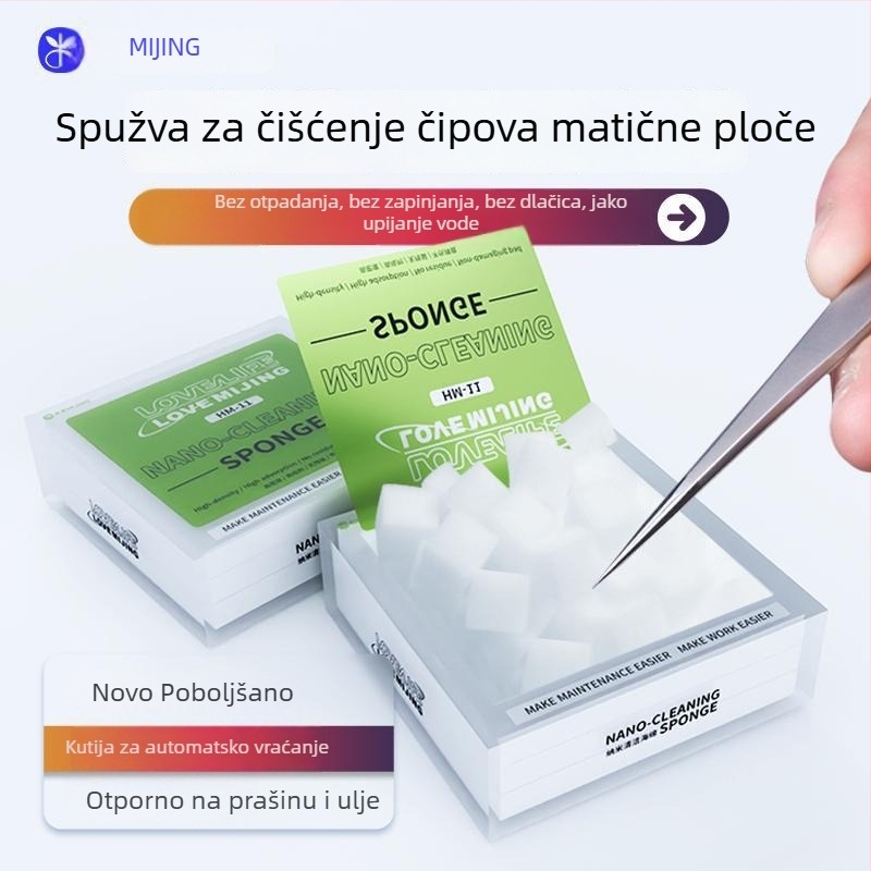 Mijing nano spužva za čišćenje matične ploče mobitela, uklanjanje OCA ljepila, čišćenje zaslona i matične ploče pamuk kuglicom