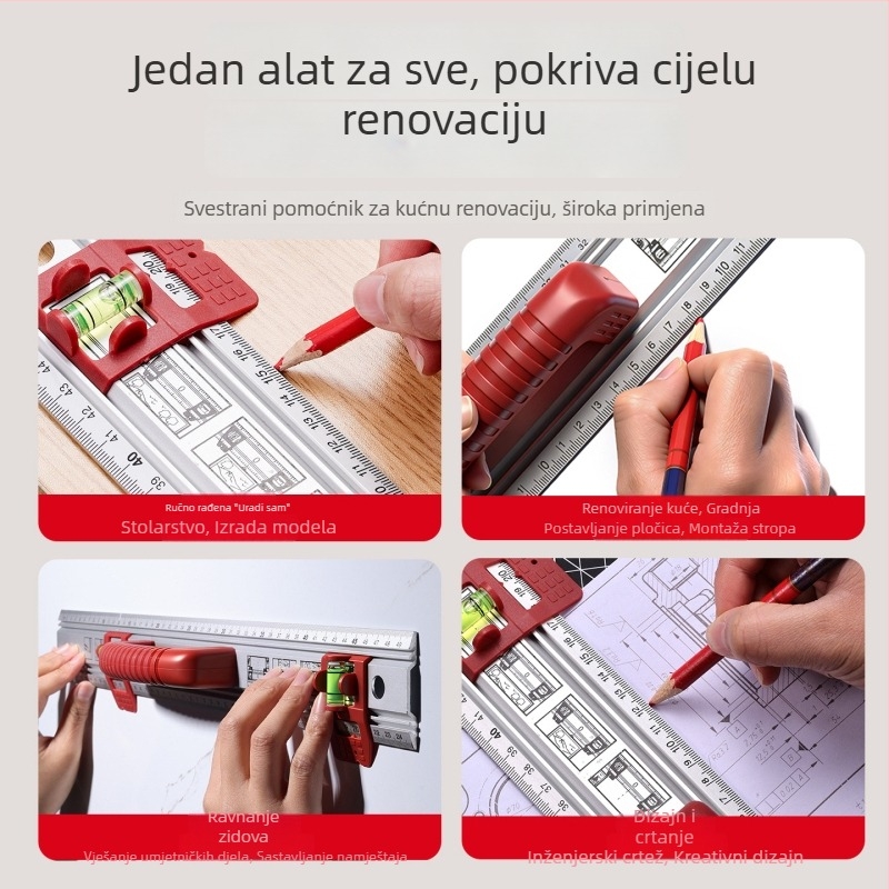 Industrijska kvaliteta, visoka preciznost, višenamjenski libela s ljestvicom, kompaktno otporan na habanje s ručkom i debelim dizajnom za vješanje slika