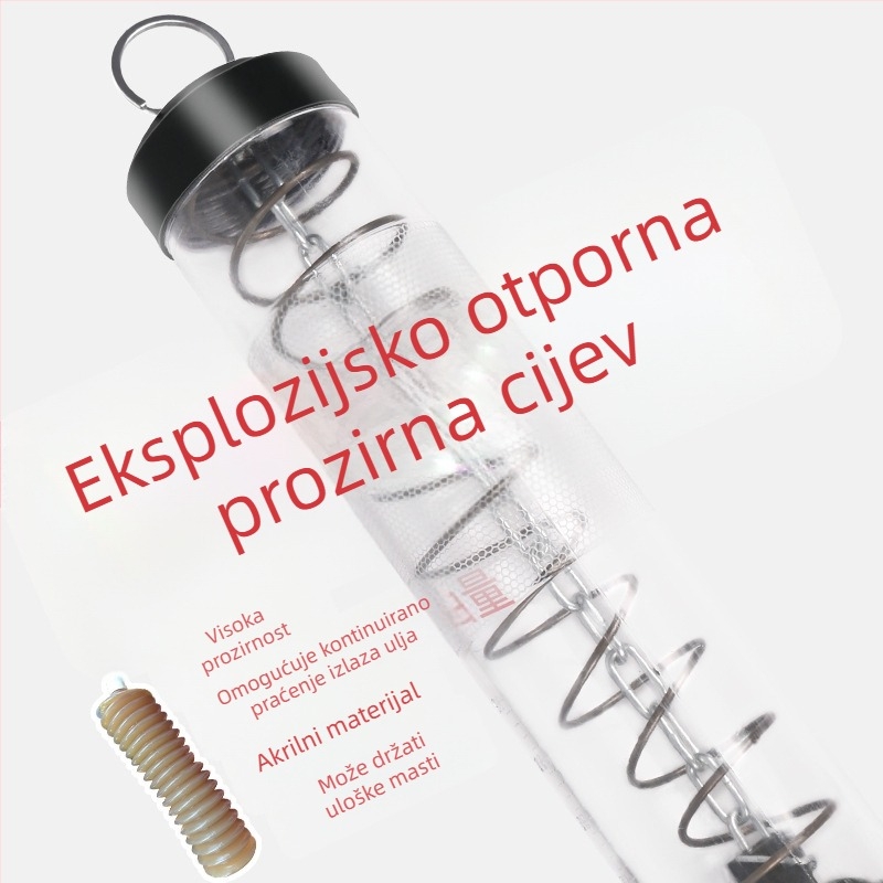 Ručni pištolj za masnoću s prozirnim injektorom, visokog tlaka, za ekskavatore i utovarivače; kompaktan, pogodan za jednokratno i dvostruko djelovanje klipa, štedi napor
