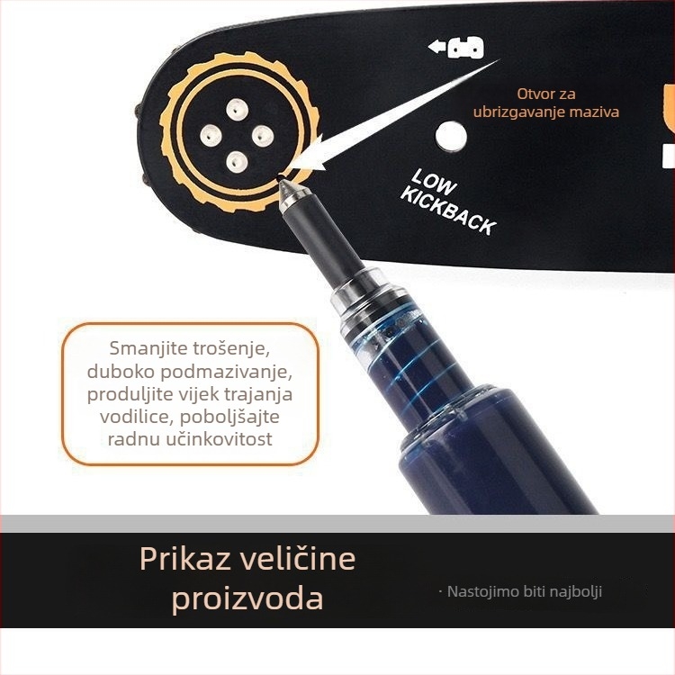 Ručni pištolj za podmazivanje vodilice lančane pile, prenosni kućni alat