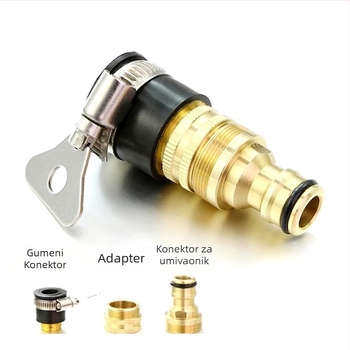 Vodni spoj s unutarnjim navojem 1/4 za umivaonik, 3-u-1 nipple i adapter slavine za perilicu rublja