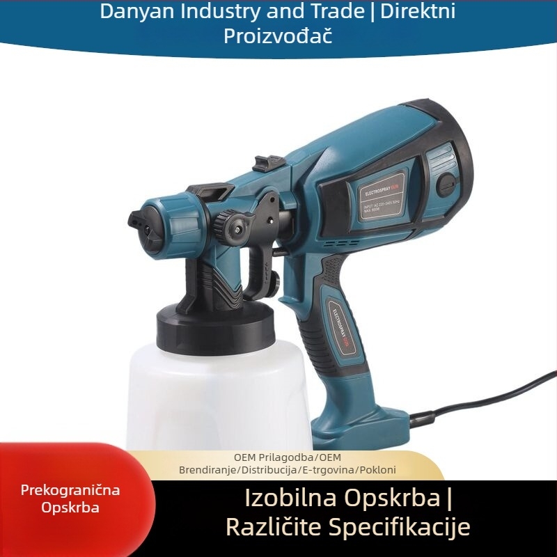 Električni pištolj za prskanje boje, visokotlačni sprej za boju, prenosni latex sprej pištolj