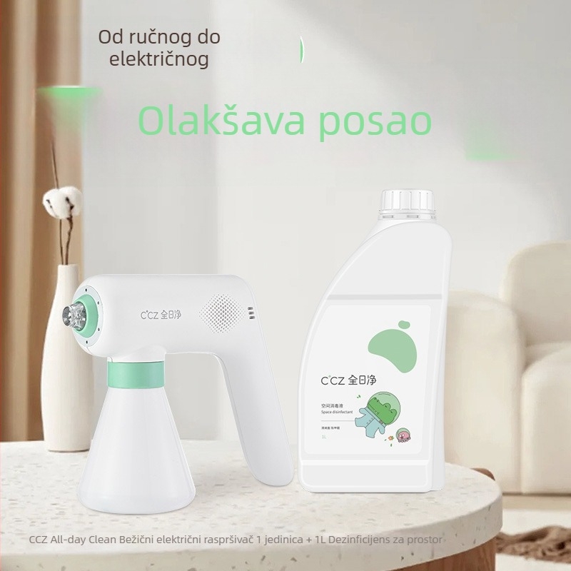 CCZ Električni kućni sprej za dezinfekciju, s 1 L tekućine na bazi hipokloro kiseline za pročišćavanje zraka u prostoru