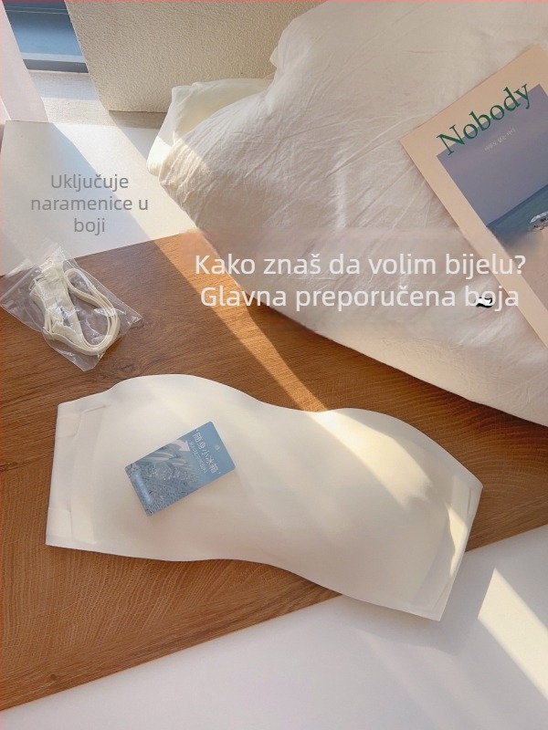 Bez naramenica tube-top grudnjak za male grudi, podizanje, protuklizanje, nevidljiv ispod vjenčanice, tanak