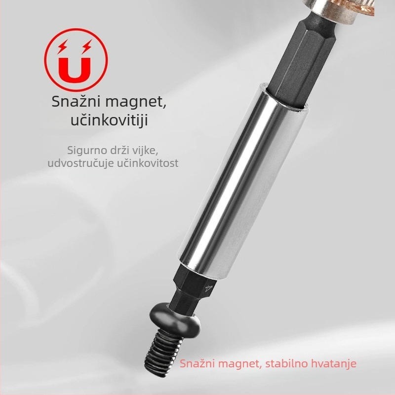 Njemačkog stila kratki set bitova za odvijač, Phillips i hex bitovi, magnetski
