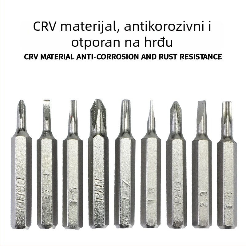 10-u-1 set odvijača u stilu olovke, aluminijski, Philips, ravni i Torx