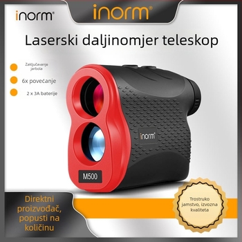 Inorm prijenosni laserski daljinomjer s teleskopom za golf — mjerenje visine, kuta, udaljenosti i brzine, više režima