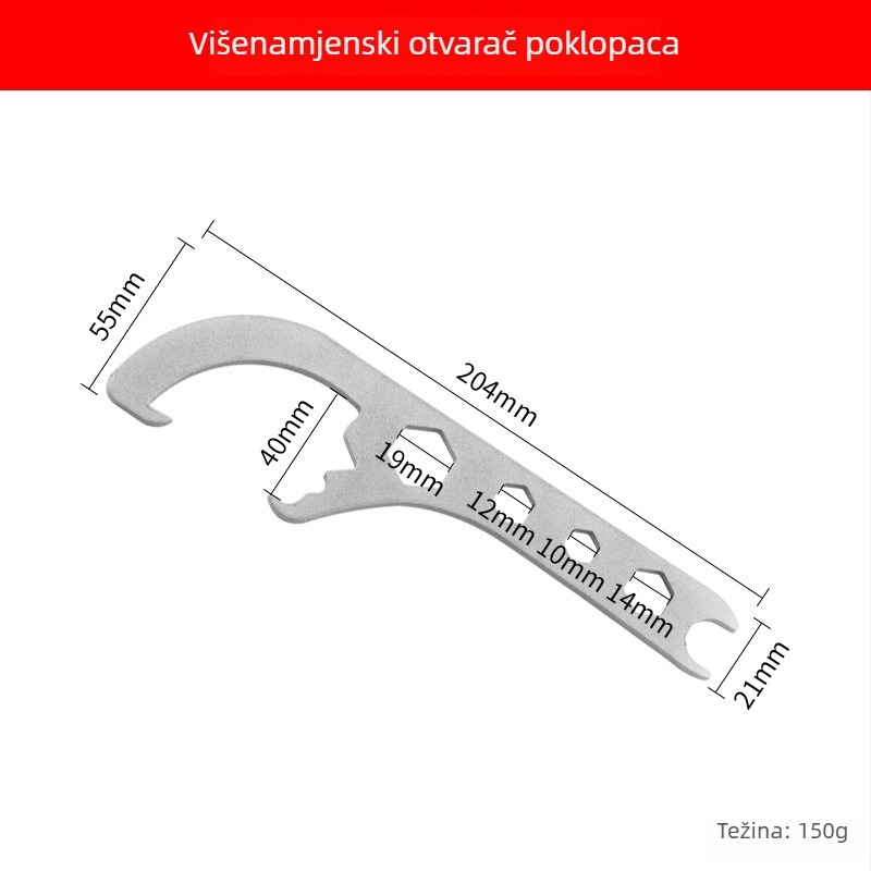 Višenamjenski alat za otvaranje poklopca kante za boje i ključ