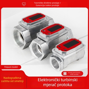 Visoko precizan elektronički digitalni turbinski mjerač protoka od nehrđajućeg čelika za dizel, benzin, vodu i ostale tekućine