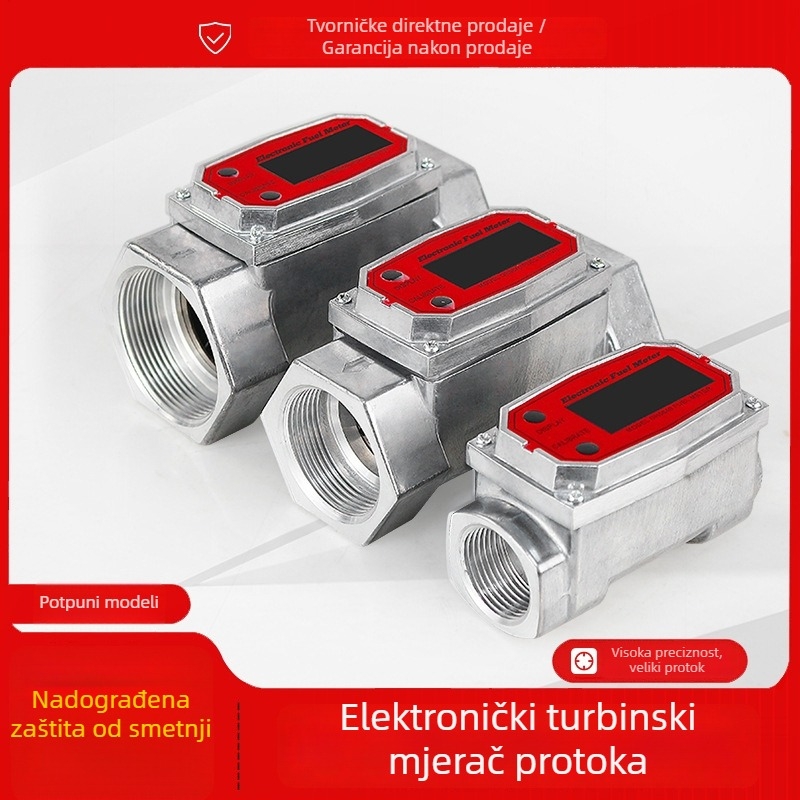 Visoko precizan elektronički digitalni turbinski mjerač protoka od nehrđajućeg čelika za dizel, benzin, vodu i ostale tekućine