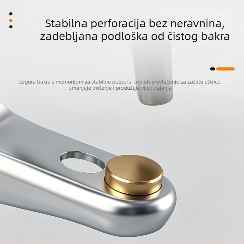 Probojnik za rupe na remenu i kliješta za probijanje rupa, višenamjenski, čelik A3, njemački stil
