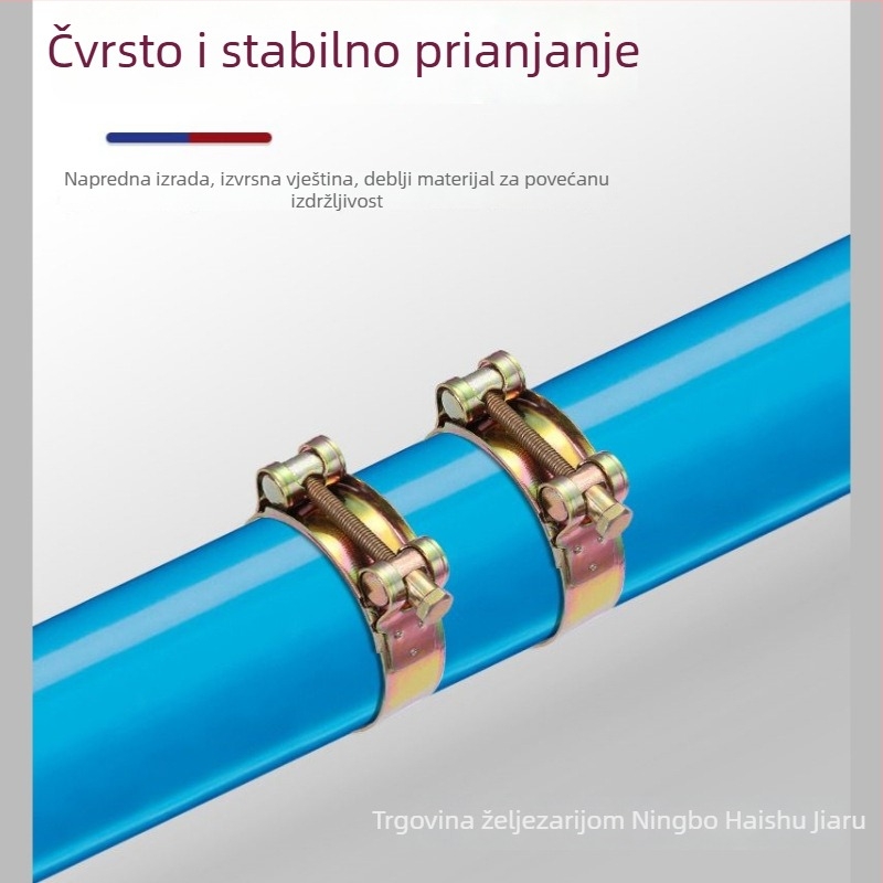 Europski stil teška cijevna stezaljka, galvanizirano željezo, otvorena glava
