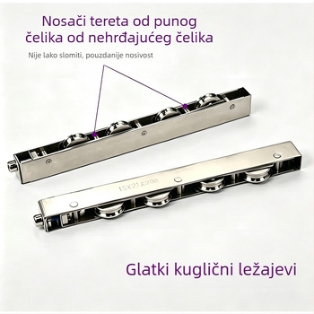 Na lageru: vodilica za klizna vrata s teškim, tihim točkovima od nehrđajućeg čelika 304, vratilo za vrata i prozore
