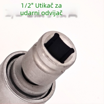 1/2-inčni adapter za konverziju udarnog ključa u bušilicu s čekićem — kvadratna glava na kružni osovinu, svrdla i dodaci za električni alat