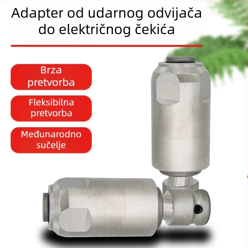 1/2-inčni adapter za konverziju udarnog ključa u bušilicu s čekićem — kvadratna glava na kružni osovinu, svrdla i dodaci za električni alat