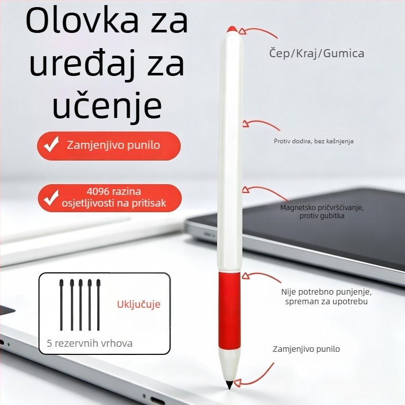 Xiaoyuan S2 stylus olovka s magnetskim pričvršćivanjem, kompatibilna sa S2 učenom tablom i Yuanfudao E1