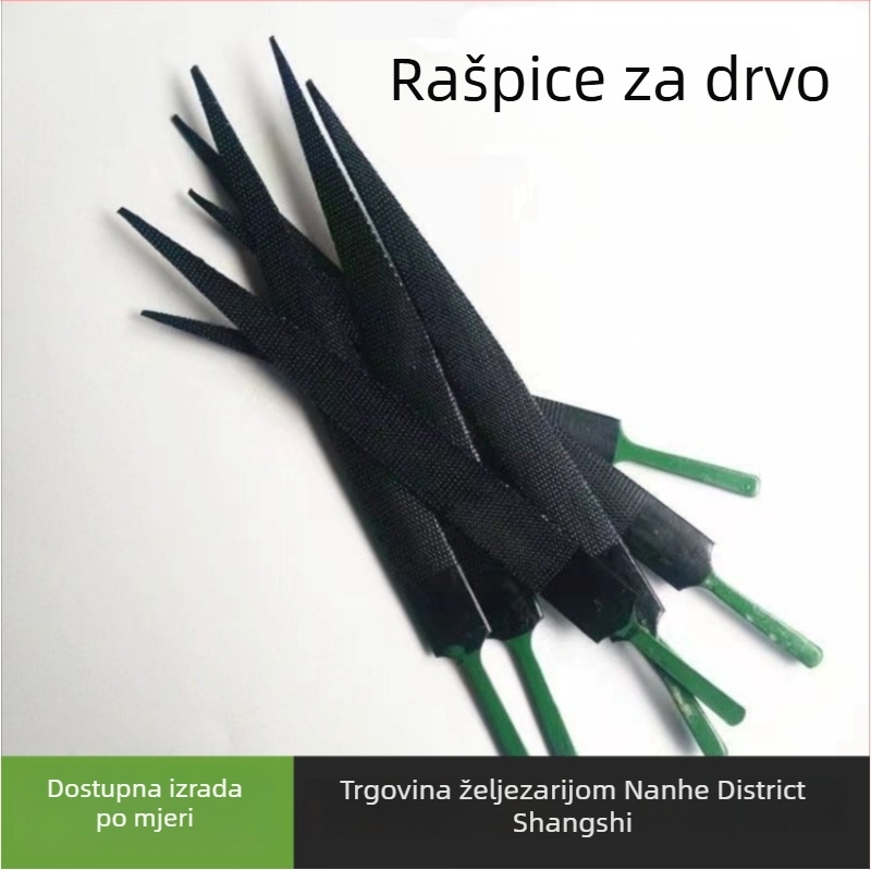 Mahagonski drveni fajlovi za drvorezbarstvo s crnim vrhom, veličine 8/10/12 inča