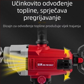 Visokoučinkovita ručna miješalica bušilica s bezstupanjskom regulacijom brzine, 16 mm čahura, za žbuku, mort, boju i malter