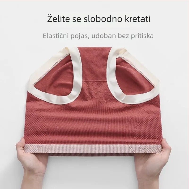 Ženske gaćice visoke talije, bez šavova, oblikuju trbuh i podižu stražnjicu, pamuk s antibakterijskom podstavom.