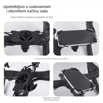 Lumaiwei Silikonski nosač za telefon s brzim otpuštanjem za navigaciju na cestovnim biciklima i električnim biciklima — univerzalni, protiv vibracija
