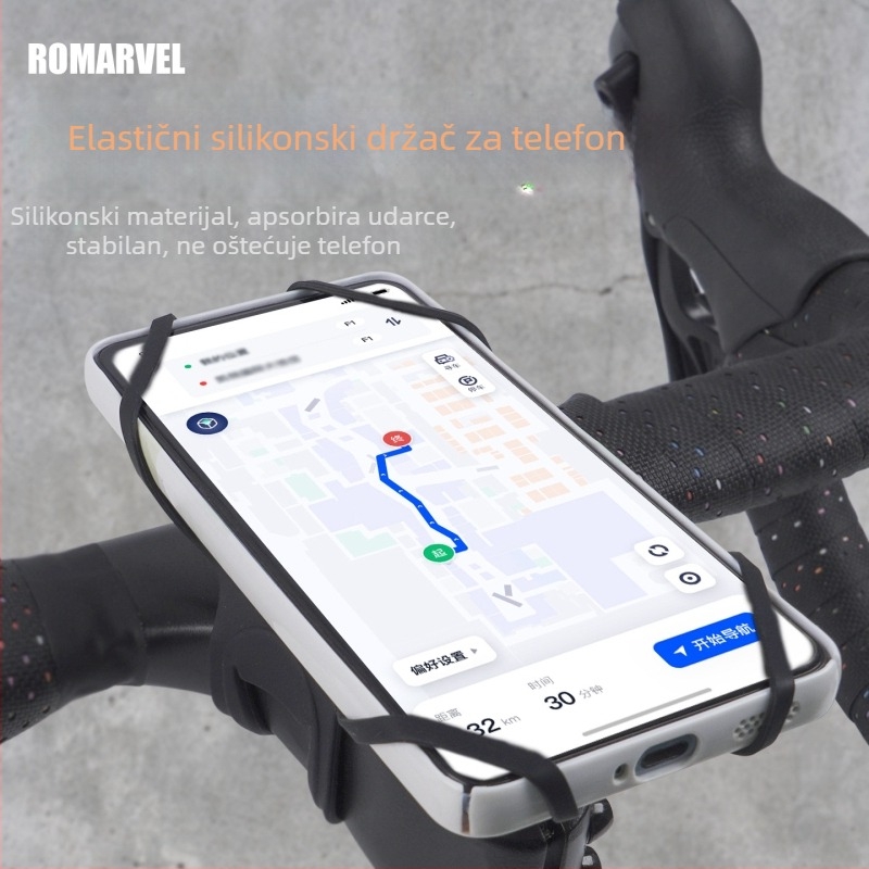 Lumaiwei Silikonski nosač za telefon s brzim otpuštanjem za navigaciju na cestovnim biciklima i električnim biciklima — univerzalni, protiv vibracija