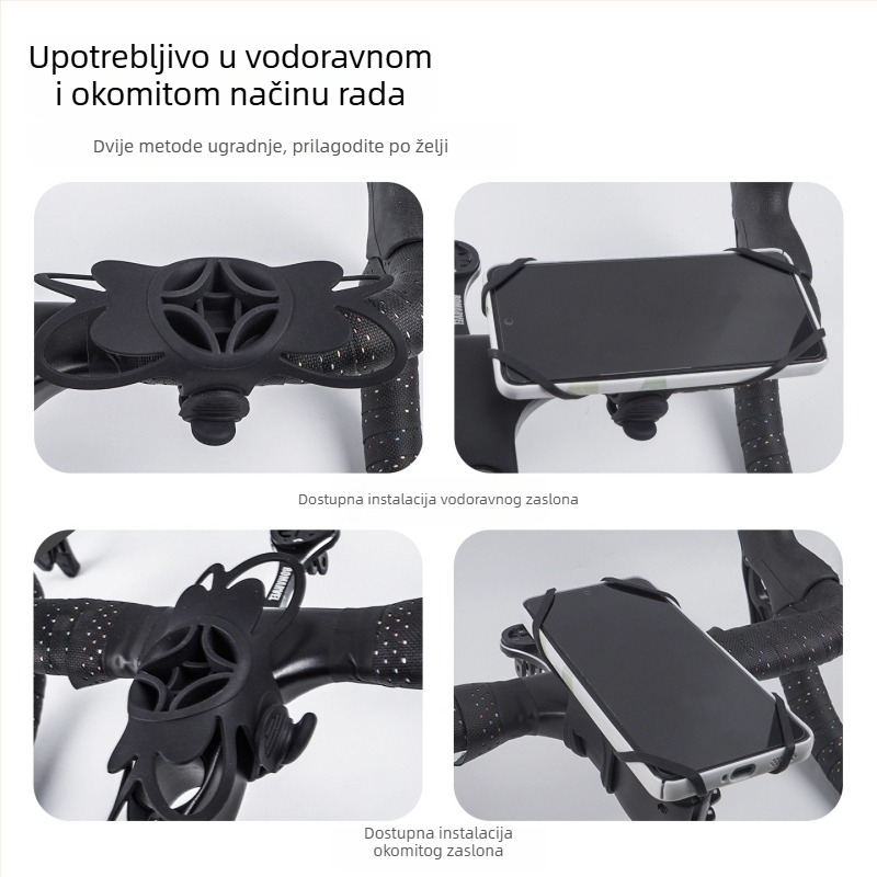 Lumaiwei Silikonski nosač za telefon s brzim otpuštanjem za navigaciju na cestovnim biciklima i električnim biciklima — univerzalni, protiv vibracija