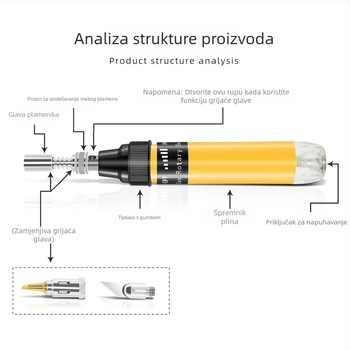 Pen-tip plinska lemilica, prijenosna kompaktna plinska lemilica za popravke i lemljenje