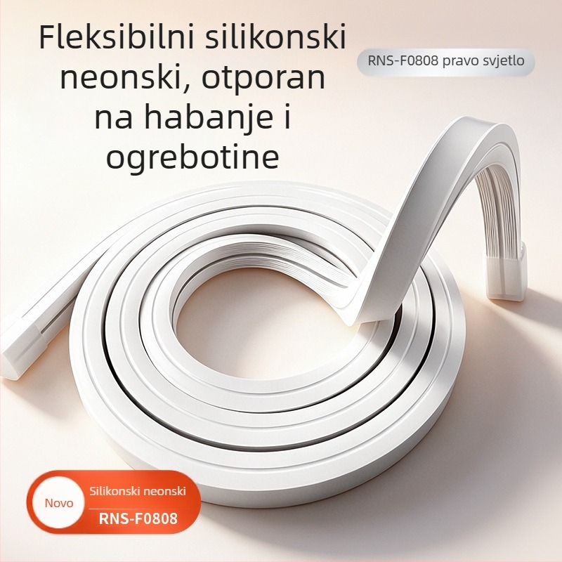 Fleksibilna silikon LED traka za linearno osvjetljenje s aluminijskim kanalom, ugradnja u dnevni boravak, visoka svjetlina