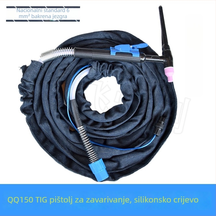 QQ150A dvostruko opružni argonski luk za zavarivanje sa silikonovim cijevima i plinskim hlađenjem WS250/WS200