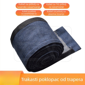 Denim zaštitna navlaka za pištolj za zavarivanje s Velcro trakom — otporan na habanje zaštitni rukav protiv opeklina za kabelske vodove za plazma rezanje i lasersko zavarivanje